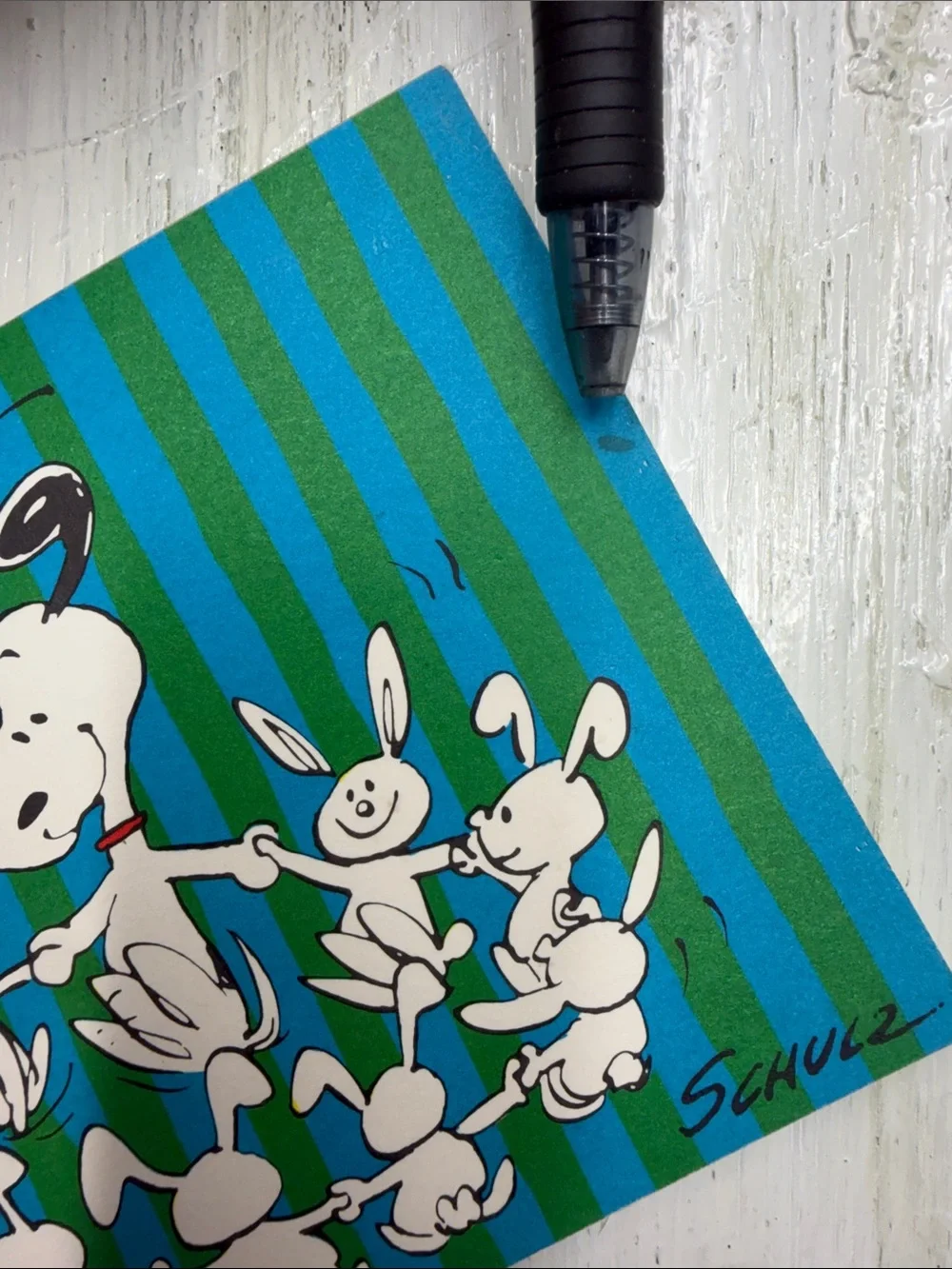 Vintage 1974 Peanuts Snoopy & Bunny Friends Hallmark Postcards - Lot of 12